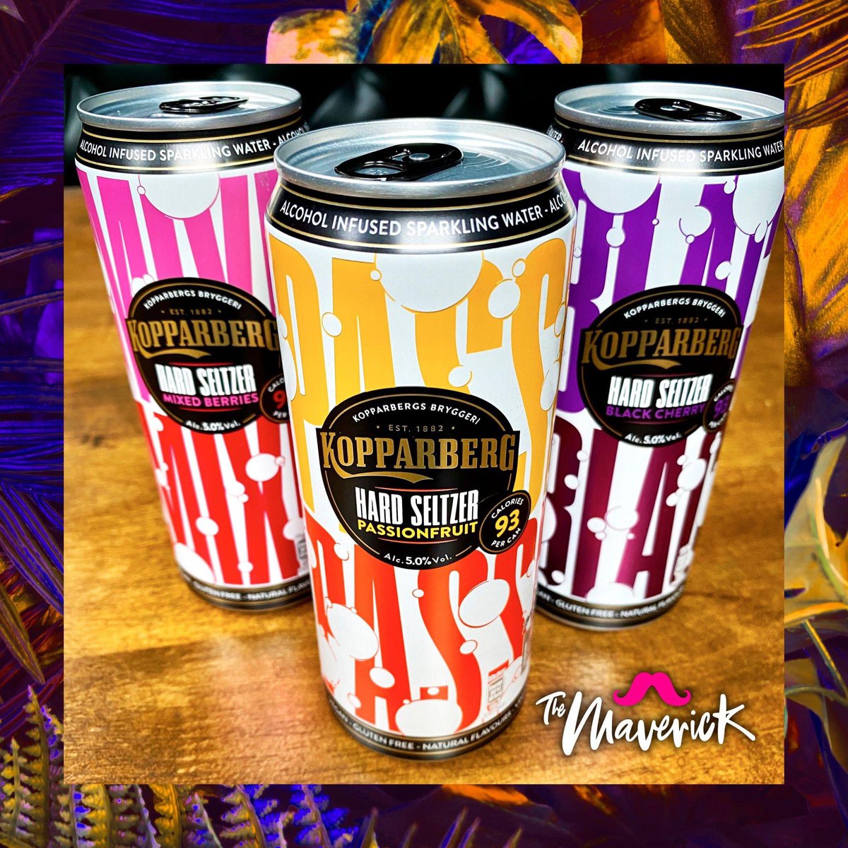 💥 Put a fizz in your step with <a href="/KopparbergUK/">kopparberguk</a> Hard Seltzer available in Mixed Fruit, Black Cherry and Passionfruit...and just 93 calories per can!

➡️ Available from 5pm daily at <a href="/maverick_NI/">The Maverick</a>