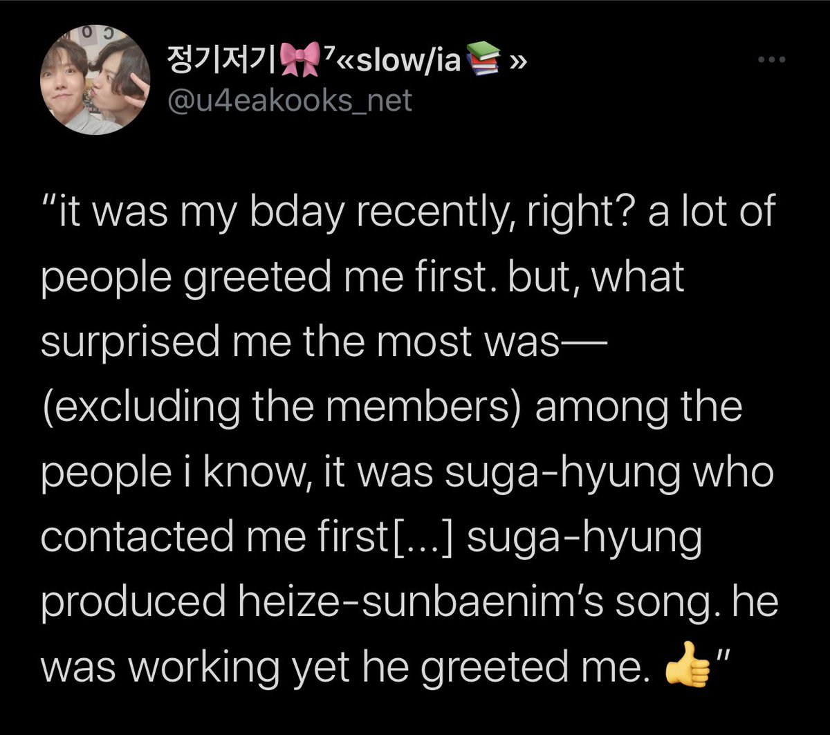 how sf9’s zuho described yoongi to be his mentor and how yoongi contacted him first on his birthday