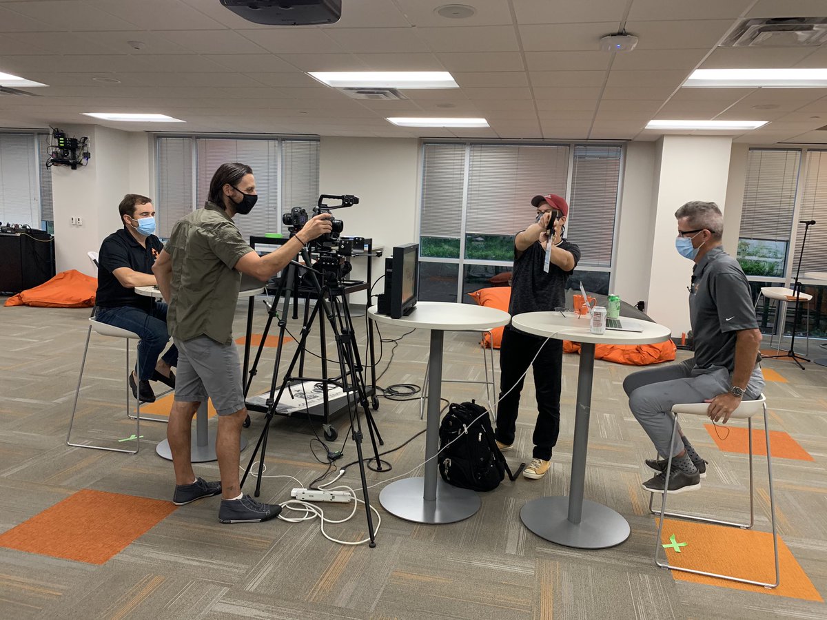 jay_hallberg's tweet photo. Behind the scenes filming the #spiceworld virtual welcome session. Miss the main stage and the spiceheads! But enjoying the format and record attendance and global reach! https://t.co/zZI2MlszHp