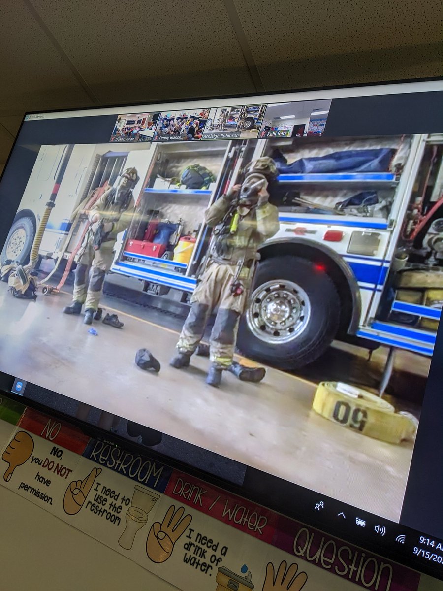 jenaedukes's tweet photo. Learning about authority figures in the community! Thankful for zoom to bring Lieutenant Robinson and Station 23 into our classrooms! ❤️
@MrsPennyB @whitneyreed @SenderaRanchEle https://t.co/JQkZhVFChJ