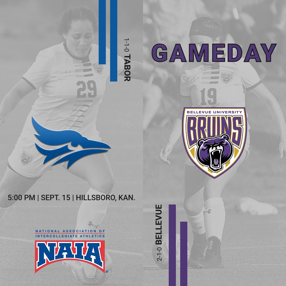 BUBruins's tweet photo. ⚽️ GAMEDAY ⚽️

@BU_WomenSoccer (2-1-0)
🆚
@TaborSoccer (1-1-0)

🕔 - 5:00 PM
📍 - Hillsboro, Kan.
🏟️ - Joel H. Wiens Field
📊 - https://t.co/7OvC3mOkM9
📺 - https://t.co/T4Th6C93jZ

#NAIAWSOC #Gameday #BUBruins #BPB20 #BUvTABOR https://t.co/bCKse1TI6F