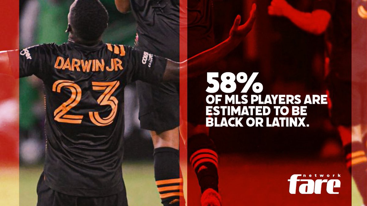 The majority of players in the MLS are Black or Latinx.