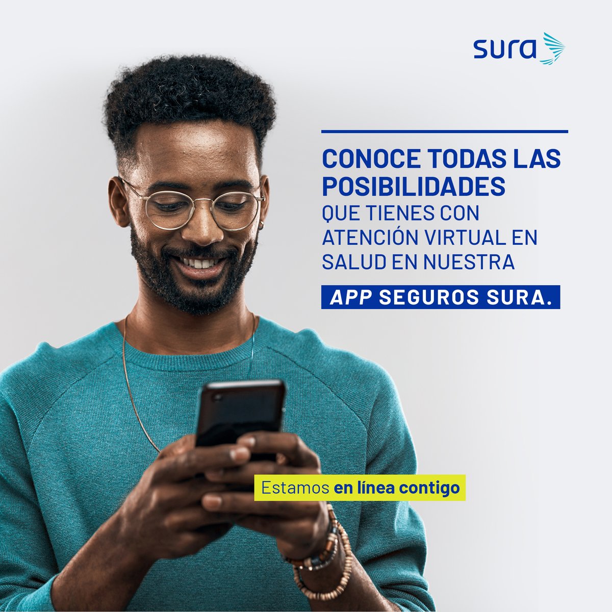 SegurosSURAcol's tweet photo. Hemos dispuesto distintas alternativas para que puedas conectarte con nuestros servicios de manera cómoda y segura. Descarga tu #AppSegurosSURA https://t.co/6bvBfJxClm