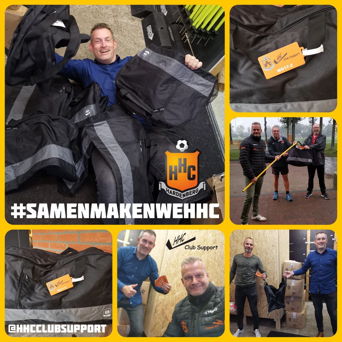 HHCClubSupport's tweet photo. 80 tassen  voor 80 teams. @materiaal_HHC dolblij teruggevonden onder door Club Support geschonken tassen.  Nooit meer zoeken naar hesjes en pionnetjes #hhcnow #houjijmetassieffvast https://t.co/EJyI2Kfh5V