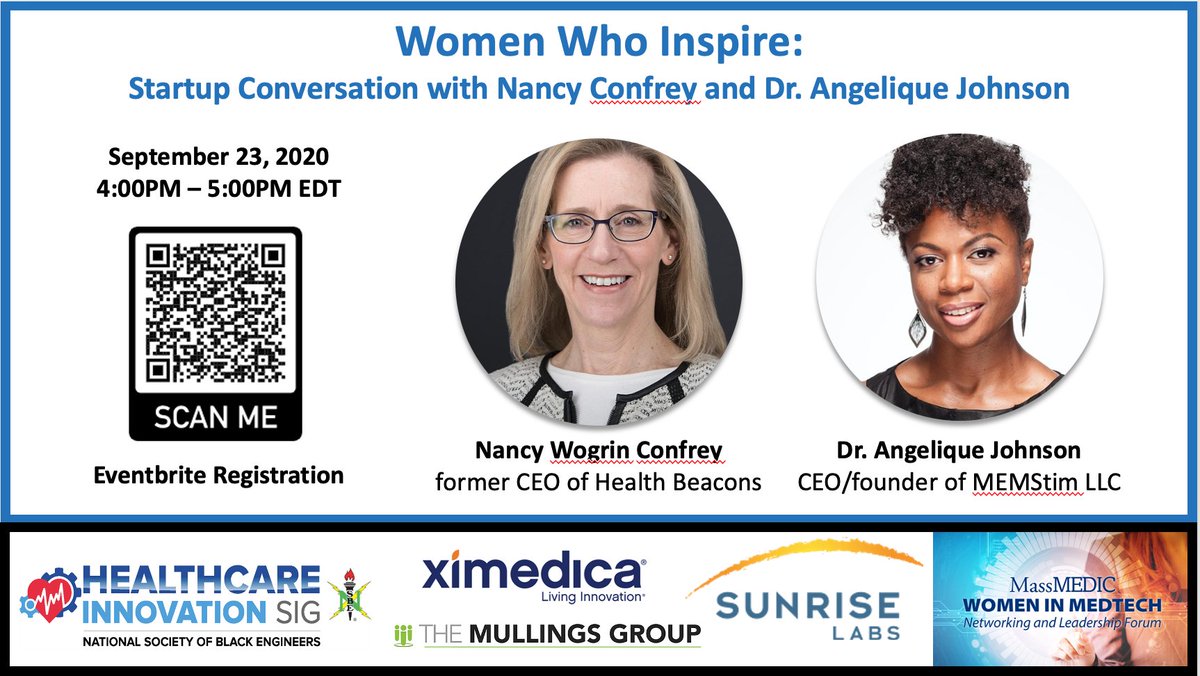NSBE HISIG and MassMEDIC present: Women In Medtech 

Register here today: buff.ly/3lxWVGC 

#NSBEProfessionals #NSBE #HeathcareInnovationSIG #MassMEDIC #ExcellenceInMembership