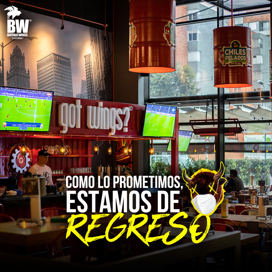 BuffaloWingscol's tweet photo. Estamos de regreso 🔥 😎 #FuckCovid #BackToNewNormal
#TheChickenWingsExperts
#ElBuffaloSoyYo
#ParcheBW https://t.co/LNW0OEVQTL