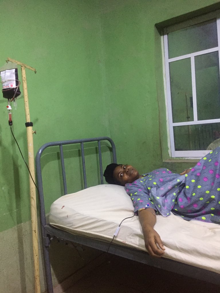 lord_shineid1's tweet photo. rushed my mom down to the hospital today! &amp; now she’s taking blood!  She has fibroid &amp; she needs to be operated on! I never thought a time would come when I will have to post things like this!The bill is about 400k!  Pls I’m the only child I need help any donation would help😢🙏🏽 https://t.co/Cp1Nf3dFQ9
