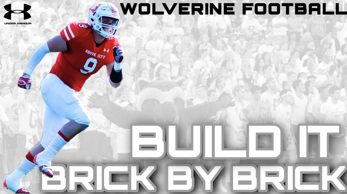 GCC_FB's tweet image. ‘VISION-PROCESS-LOVE’
Wolverine Football 
#BrickByBrick #ComeBuild