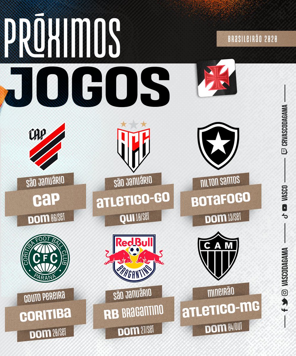 São os próximos jogos do Vasco?