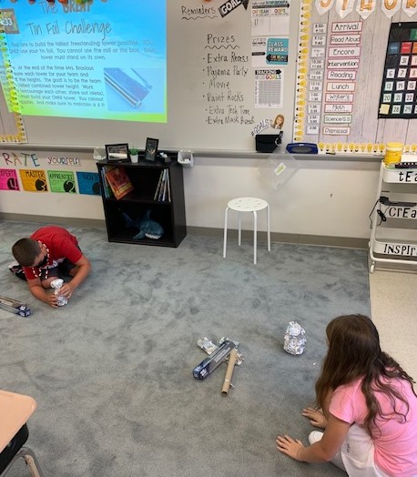 sv_sharks's tweet photo. Mrs. Brosious Foil Tower STEM Activity!!!!!! https://t.co/7aVMi4b1RW