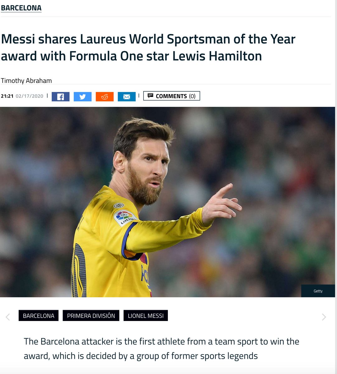 There are plenty of things that Messi has achieved that CR7 hasn't. In addition to the accolades/achievements mentioned above, Messi is also the first & only footballer to win the Laureus Sportsman of the Year award (1st ever team sport athlete to win the award too)