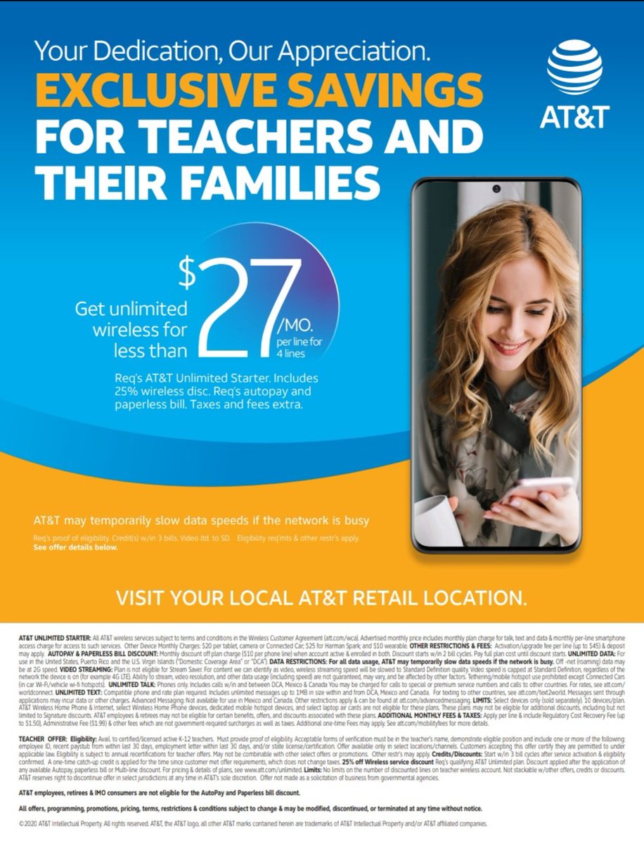 LavalePortables's tweet photo. Exclusive savings for Teachers and their families! Visit us at National Highway for more information! #ThankaTeacher #ATTemployee 🍎 📚 @DomDavis_
@fox_daniel25 @attportables https://t.co/p3uHZN9eXh