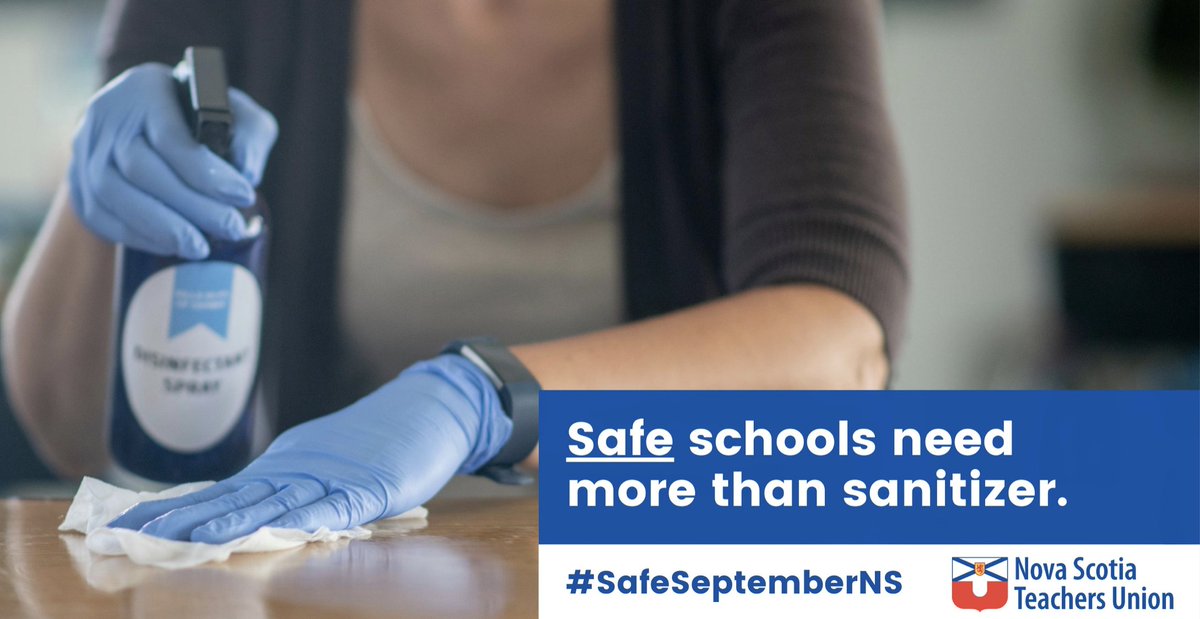 Here's the thing. 

Teachers are excited to see their students next week. 

They want to be back in their classrooms, but they also want everyone to be safe

That's why we need smaller classes and two meters of physical distance for everyone.  

#SafeSeptemberNS #readytoteach