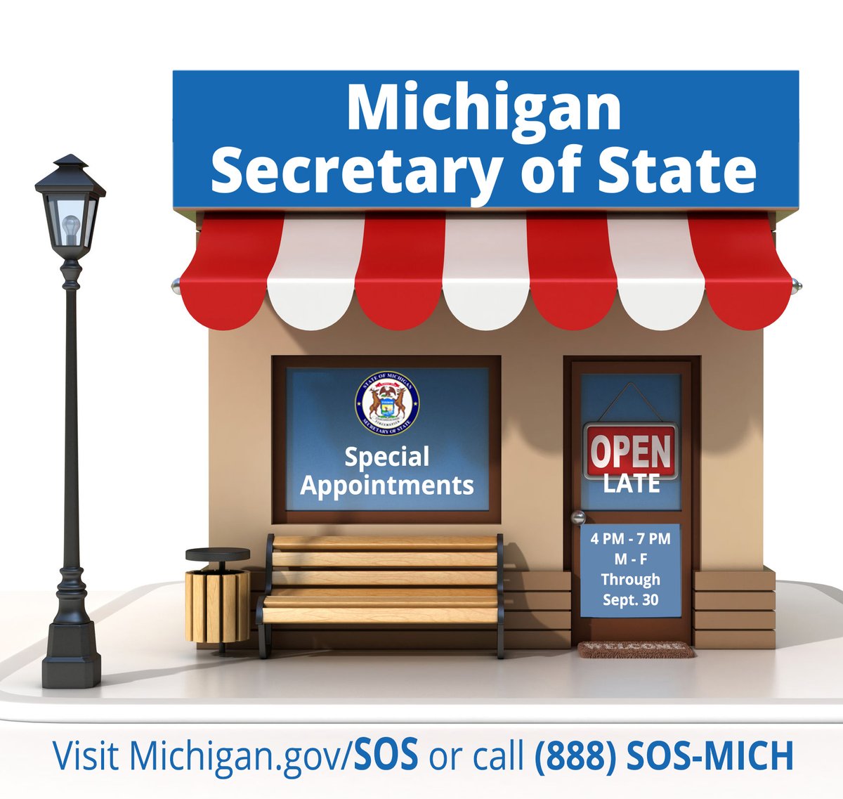 Michigan Department Of State On Twitter Special Appointments 4 7 P M Are Available At Https T Co Kh2d0hykhr Exclusively For Customers Who Need To Renew Their Driver S License Or State Id Before The Sept 30 Extension