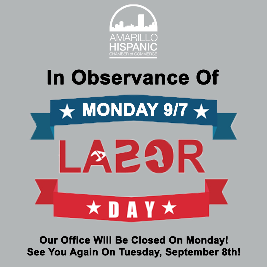 AmarilloHCC's tweet photo. Our office will be closed on Monday, September 7th! We will resume regular business hours on Tuesday, September 8th!

¡Nuestra oficina permanecerá cerrada el lunes, 7 de septiembre! ¡Reanudaremos los negocios regulares el martes, 8 de septiembre! https://t.co/tGzNBznssT