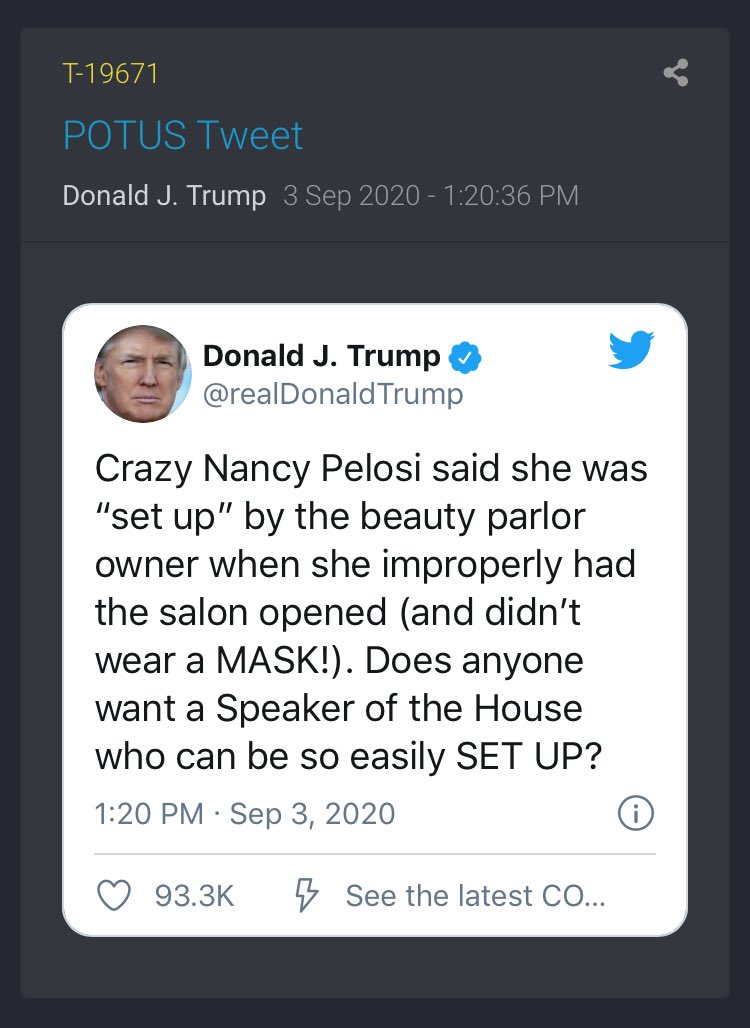1/ OK - I’ll be figuring this out as I go so come along with me @POTUS  @realDonaldTrump couldn’t wink any harder at us2x he emphasized “set up”We’ve seen that phrasePOTUS talked about the parlor incident 2 yesterday & mentionedMaskKennedyWhich reminded me of #1872