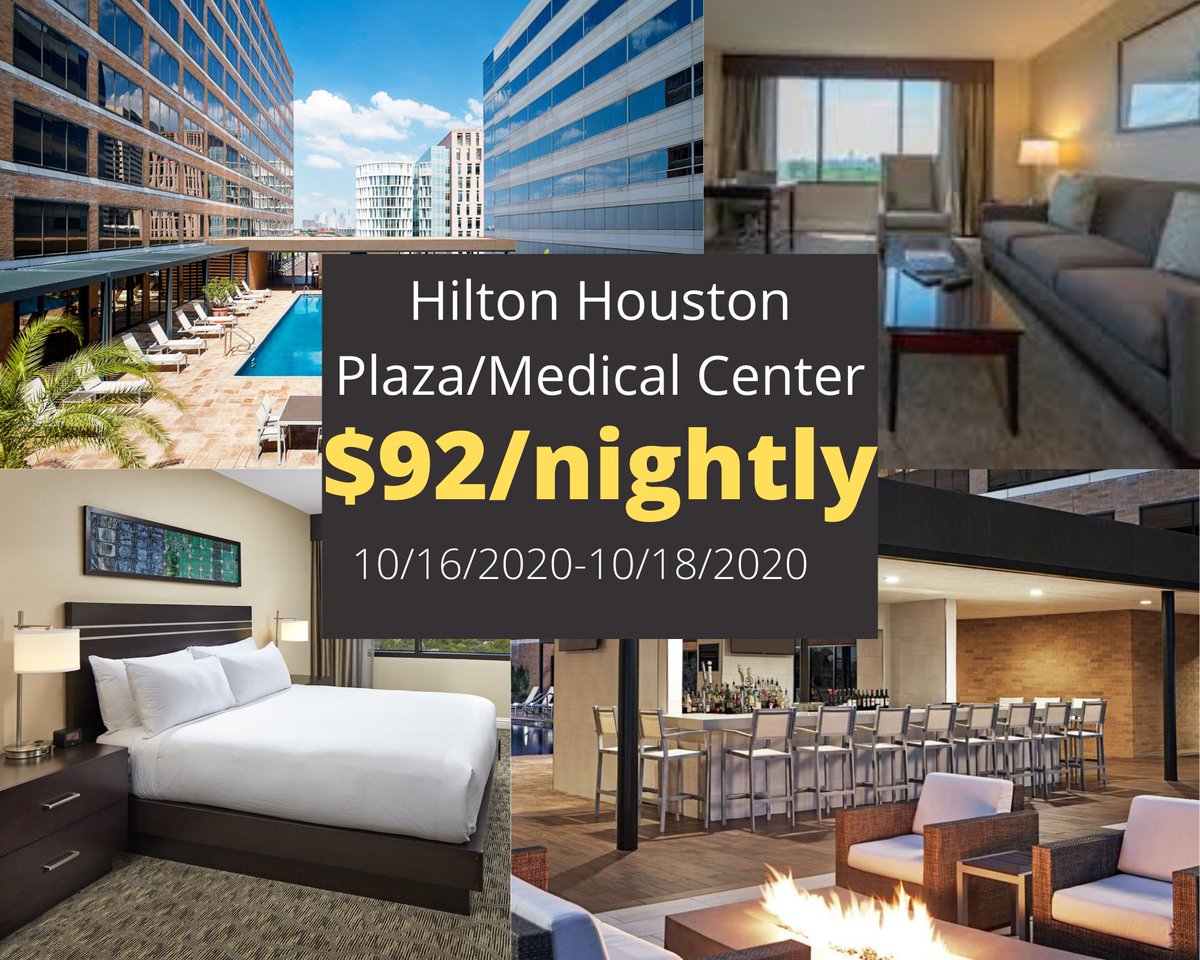 parabletravel's tweet photo. $92/Nightly
Hilton Houston Plaza Medical Center
October 16,2020- October 18,2020
#insta #instavacation #instagram #parabletravel #trending #selflove #trip #vacation #Texas #getaway
https://t.co/lSzwLuOsdP https://t.co/suUF0CefXH