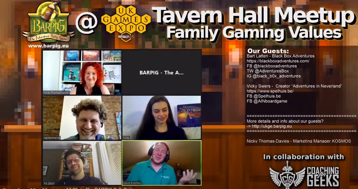 BaRPiGgame's tweet photo. We kicked off #Sunday in the #Tavern @UKGamesExpo w/ a panel discussion on #Family #Games, feat @KosmosGamesUK, @BackspindleGame, @AdventuresBox, &amp; Lee D’Arcy
Watch it again: https://t.co/gKds5Nypdg
#boardgamegeek #boardgame #tabletopgame #gaming #partygame #gamedev #indiegame https://t.co/PkhSzdHwdC