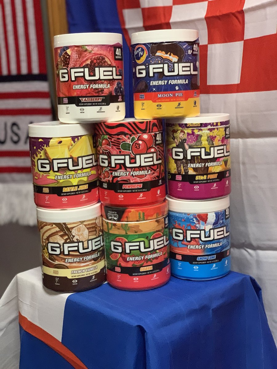 I am SOOOO HYPED for today boys! 

<a href="/GFuelEnergy/">G FUEL®</a> 30% off code “Mack” is back!! It’s time for me to expand on my collection! 

What should I get?? And what are you guys getting? Let me know 🔥

#gsquad <a href="/GammaLabs/">Gamma Labs®</a>