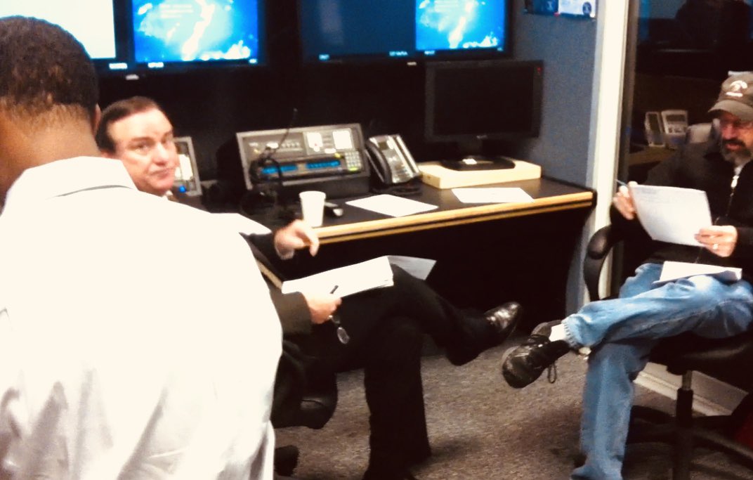 TimBrando's tweet photo. Throwback Thursday 2012 (left) & 2019(right) with my friend and for 16 of his 39yrs. @CBSSports my Producer for @SEC #CFBToday Vin DeVito announced he’s retiring after 39 years. A beloved TV contemporary. He did it all. The epitome of unsung! He made us better👍📺 https://t.co/7snsOuXh6O
