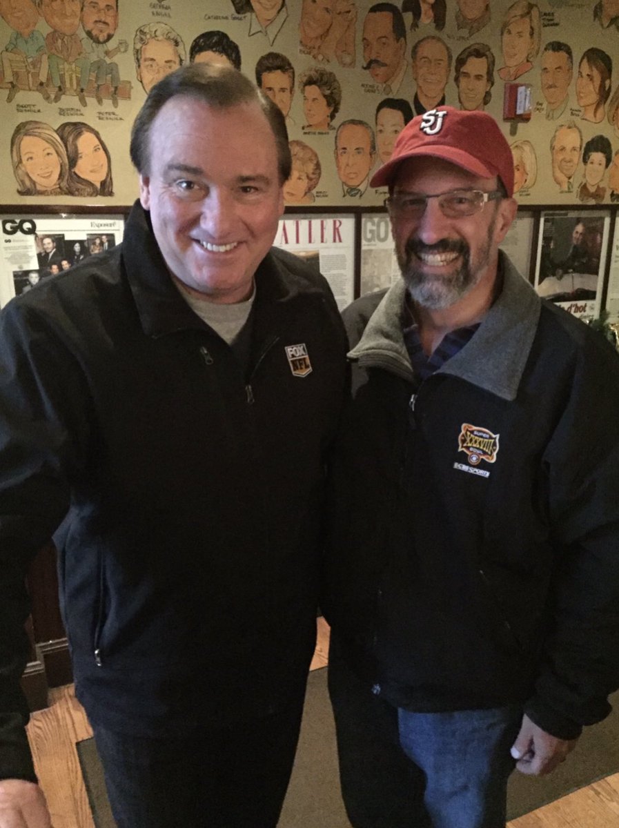 TimBrando's tweet photo. Throwback Thursday 2012 (left) & 2019(right) with my friend and for 16 of his 39yrs. @CBSSports my Producer for @SEC #CFBToday Vin DeVito announced he’s retiring after 39 years. A beloved TV contemporary. He did it all. The epitome of unsung! He made us better👍📺 https://t.co/7snsOuXh6O