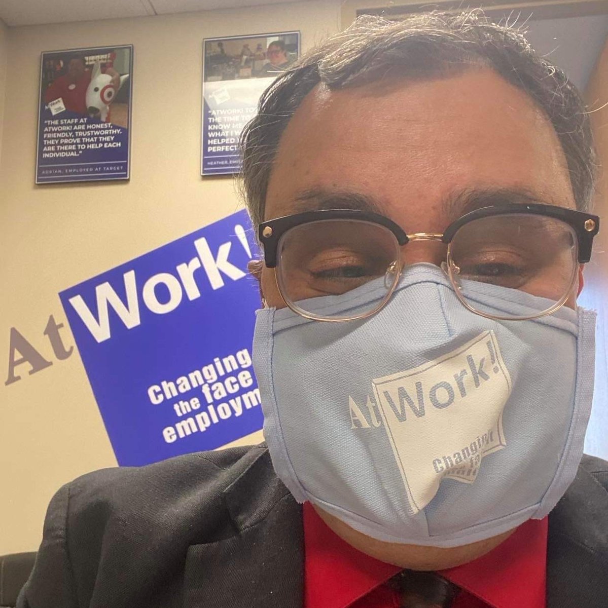 AtWorkWA's tweet photo. Just a friendly #AtWorkWA reminder to wear your mask! Featuring our Activist Advocate, John Lemus! π https://t.co/QwgSWNHDOU