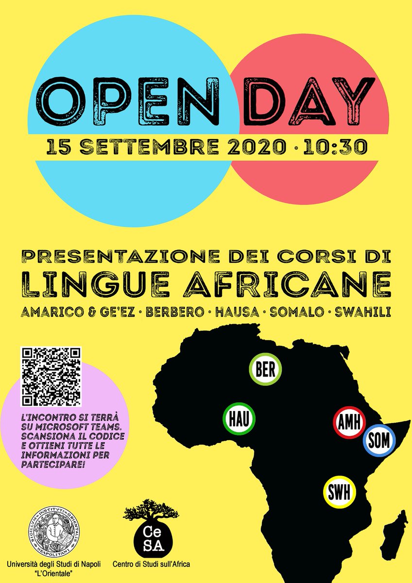 gcbatic's tweet photo. Sei interessat* a studiare una o più lingue africane all'@UniOrientale? Partecipa al nostro Open Day il 15 settembre! #universita #unior https://t.co/gXAY0TGsFp https://t.co/sDhNDyW6Em