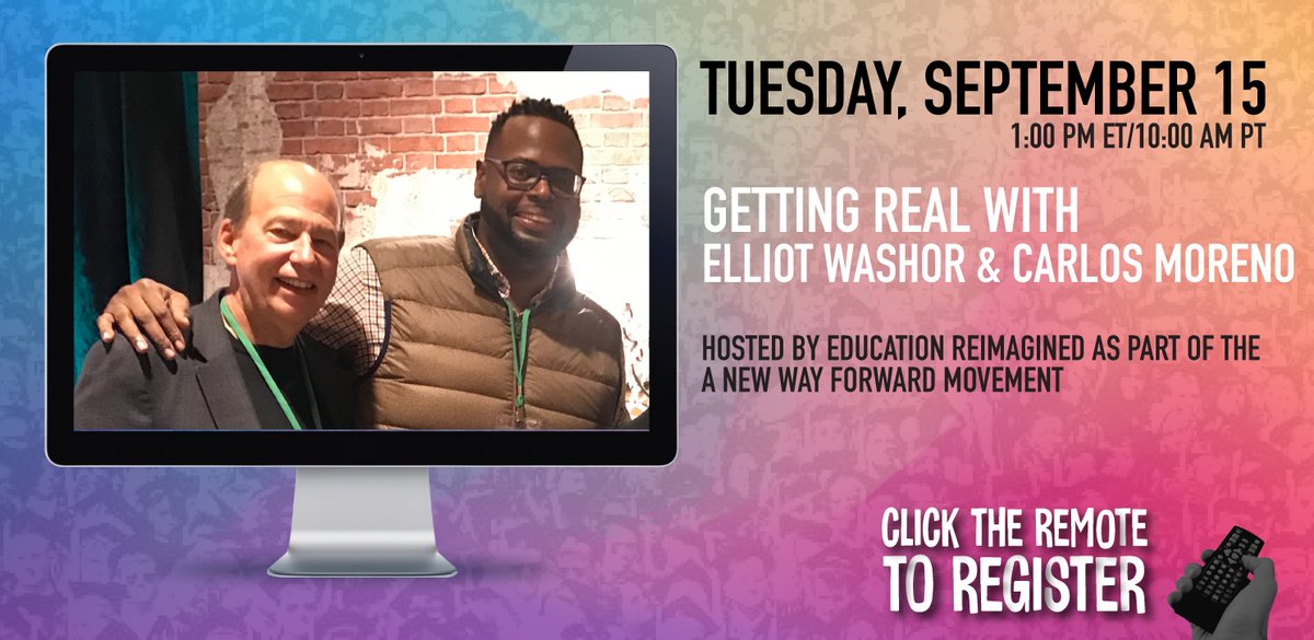 bigpiclearning's tweet photo. If you're interested in learning more about Get Real, the new graphic novel from @Carlos_Moreno06 and @Elliot_Washor, we invite you to join a conversation w/ them, hosted by @EdReimagined on Tuesday, Sept 15. Details at https://t.co/uT1K1bxlXB #ANewWayForward #BPLGrabsTheRemote https://t.co/YtxRKS5Bm0