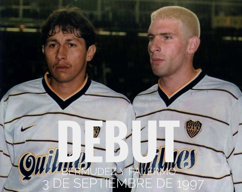 DEBUT DE BERMUDEZ Y MARTIN 
3 de septiembre de 1997.
Un día como hoy debutaba Palermo, en la Supercopa contra Cruzeiro
A 23 años del primer partido que jugaba el máximo goleador del club, quien tantas alegrías nos dio.
Ese mismo día debutaba Bermudez, autor del único gol