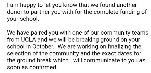 GoodbyeOta's tweet photo. Hey #OTA #Olicity fam!!! We have an update for you about our @buildOn fundraiser! 

Our school will be breaking ground in OCTOBER! Thank you all for your donations and support. This fandom is amazing, so enjoy some good 2020 news! ❤ 
 #OTALegacy #Arrow @StephenAmell https://t.co/jKTbKRjCWQ