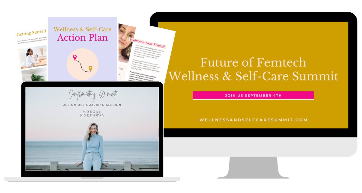 Reminder:  @futureoffemtech's Wellness &amp; Self-Care Summit is TOMORROW! There's still plenty of time to register to hear 30+ speakers share their tips on wellness practices. Get your FREE ticket through our affiliate link: bit.ly/2PIf5qc  #femtech