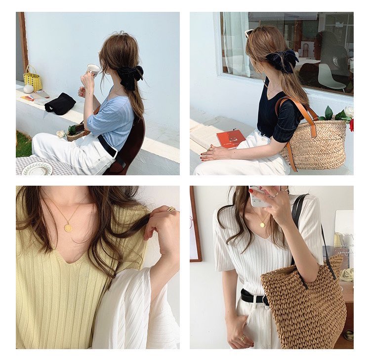 mootoonstore's tweet photo. พร้อมส่ง✨ เสื้อสไตล์เกาหลี รุ่นไหมพรมคอวี อก 34-42 รอบแขนยืดได้เยอะมากเลย สาวทรงอวบ หรือแบนใหญ่ใส่ได้น้า  สีน่ารักมาก 🥰

มีพร้อมส่งทุกสี 
ยกเว้น ชมพู ส้ม ❌          
สีเบจ/ขาว/เขียว ขายดีมากค่า💕 

ราคาดีเพียง129฿! 
ส่งฟรีเหมือนเดิมม สนใจDmค่า 😊 https://t.co/7HkSeTW9WP