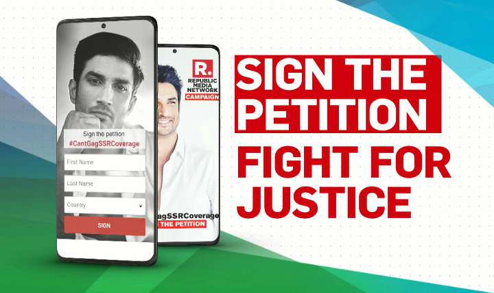 #CantGagSSRCoverage | You joined the movement, you raised your voices to seek justice, now support the right to report on SSR. Sign the biggest petition on media rights now LIVE on petition.republicworld.com.