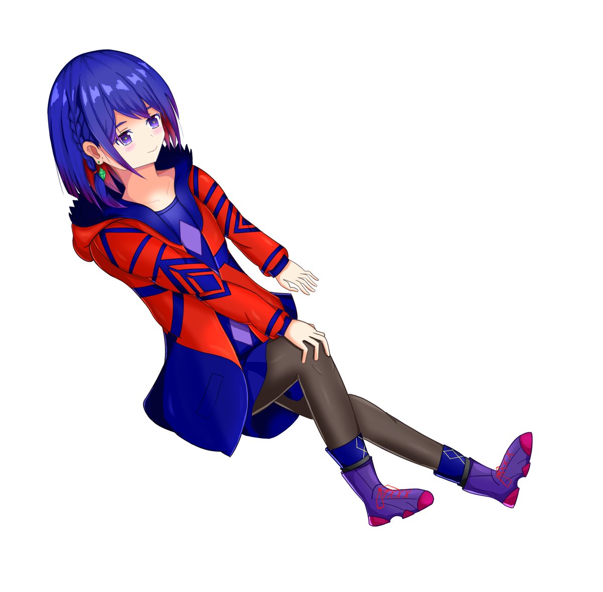 Tiyogamero 理芽ちゃん 描けた 壁にもたれながら座る感じを想像して描いてみた 花譜ちゃん 理芽ちゃんと続き次はだれを描こうかな いずれは神椿勢ぞろいイラスト描いてみたいかも