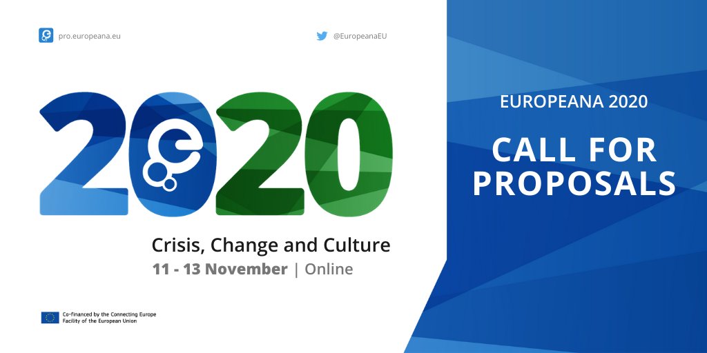 Europeanaeu's tweet photo. We are excited to launch our call for proposals for Europeana 2020! Join us in exploring how we can support a sustainable, responsible &amp; inspiring #CulturalHeritage sector. See the call and submit a proposal 👉 https://t.co/vFbhBISM4o #EuropeanaCommunities #BuildDigitalCapacity https://t.co/ObfCsHe2od