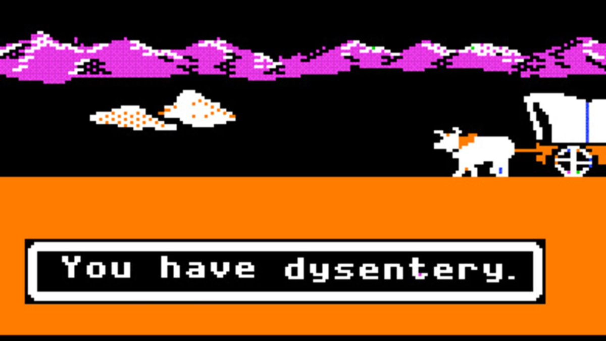 radio_wayne's tweet photo. @Dodge Oregon Trail. Dysentery was a pain. https://t.co/l8hirpR9hL