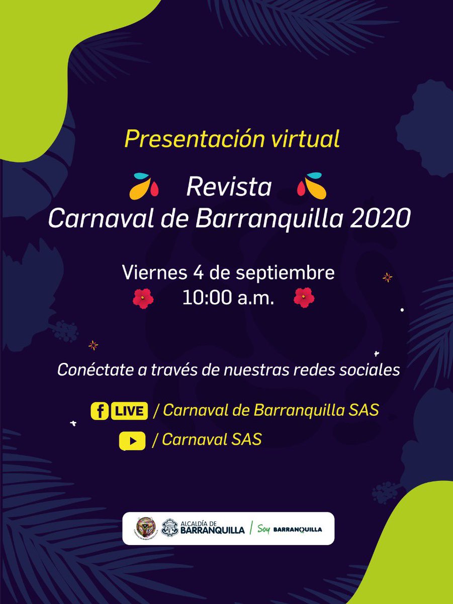 ¡Queremos recordar momentos inolvidables contigo en la #RevistaCarnaval 2020! 📖😍
Acompáñanos en la presentación de su edición 16 con personajes, eventos, proyectos y galerías fotográficas. 
¡Conócela de primera mano mañana en #Facebooklive a las 10 am.!📱👏🏼