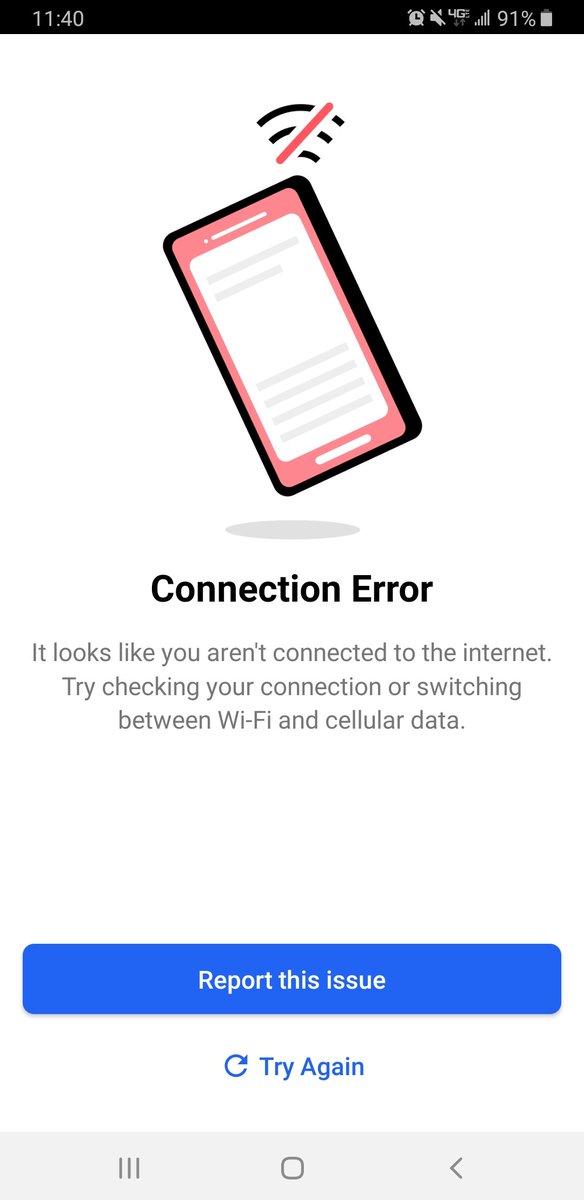 SnackDaddy9's tweet photo. @IndeedSupport Iv gotten this screen every day for a month since your last app update.  The mobile app DOES NOT WORK https://t.co/ZQKCPfjbXi
