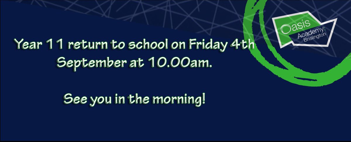 OABrislington's tweet photo. Are we going to recognise our Year 11 students when they return to the academy tomorrow????? Cant wait to see you all and get back to some classroom learning. #success #looksmart #benice #journey #buildingabrightfuture. Remember you need to be here for 10am prompt. https://t.co/TMrFu18d2L