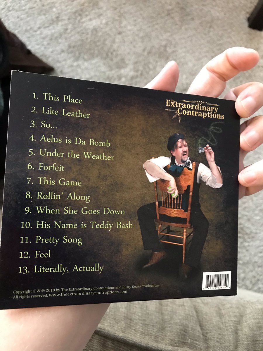 antiswanky's tweet photo. One of my favorite projects. Dude in the picture is a good friend of mine and was a blast to direct. #graphicdesign #steampunkmusic #cdpackage https://t.co/8EbEGAXI40