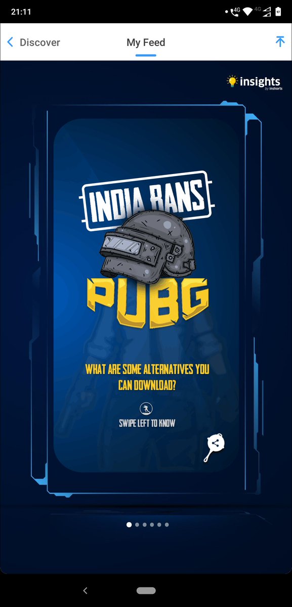 bagadiamohit's tweet photo. @inshorts I do support and like your insights feature and the content is really good except the one with Pubg replacements. #PUBGBANNED https://t.co/SQHcj0AOBW