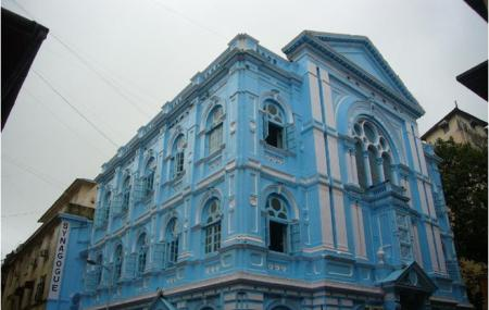 Knesset Eliyahoo was built in 1884 by the Baghadi-Jewish Sassoon family in Mumbai, India.They liked the colour blue 