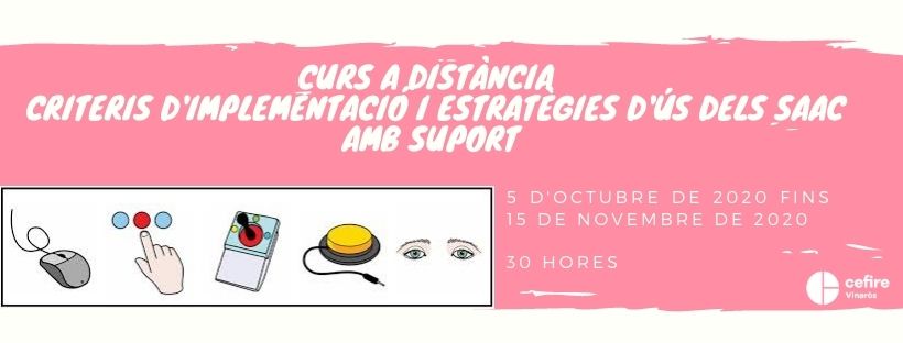 📢📢 Nova formació, ja vos podeu inscriure ✍: implementació i estratègies en l'ús dels SAAC
#CefireVinaròs
<a href="/GVA_Cefire/">Formació, Innovació i Recursos per al Professorat</a> <a href="/GVAeducacio/">GVA Educació</a> 
cefire.edu.gva.es/sfp/index.php?…