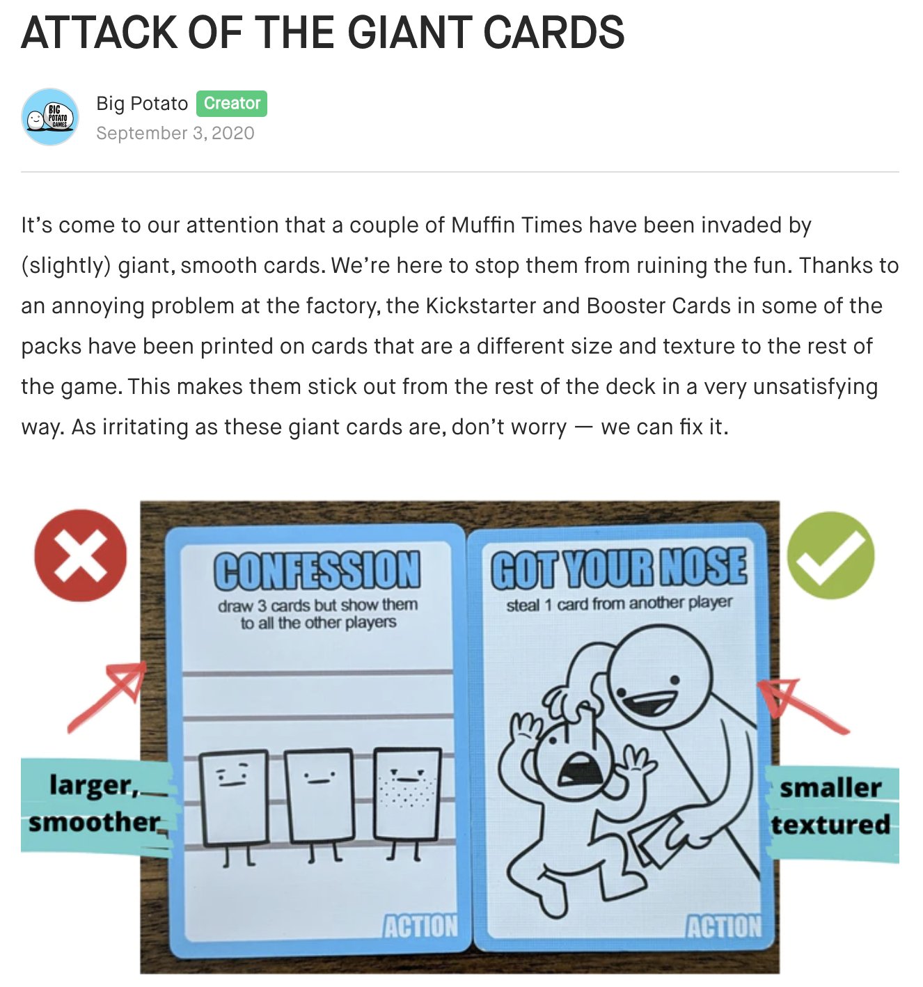 Thomas 'TomSka' Ridgewell on X: As promised, here is the official update  on the misprinted Muffin Time cards and a form for anyone who wants  replacements!   / X