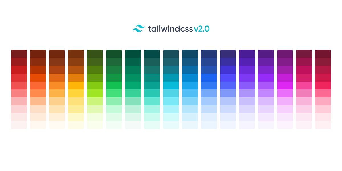 steveschoger's tweet photo. First draft of @tailwindcss v2 colors 🌈

Now for the tedious task of testing these colors in real UI's and refining where necessary 🧐 https://t.co/LeayCreijx