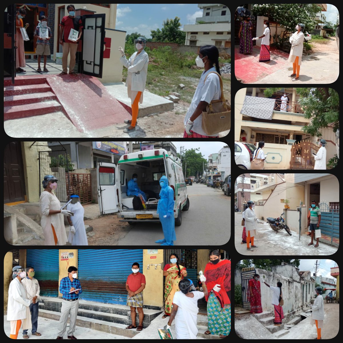 VanajaDr's tweet photo. Today visited new positive case houses at K.S.colony, Vallabhnagar areas under MCH center, interacted with patients &amp; home isolation kits distributed, one case shifted to Govt Gen Hospital MBNR due to SOB, advised RAT test to all primary contacts. MO RBSK &amp; team. https://t.co/JgeyBbvST7