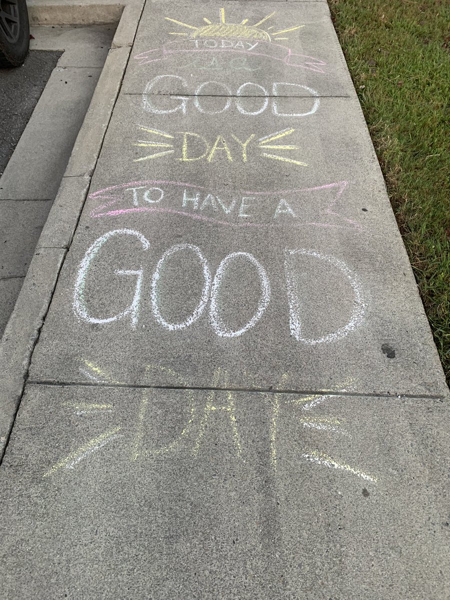 AESrooftop's tweet photo. A special thanks to the Armuchee Elementary School PTO for the time you spent last night on our campus to inspire and surprise our staff with uplifting messages with the sidewalk chalk.  What a wonderful way to start the school day!  It is a Good Day to have a Good Day! https://t.co/fA1QKsvzQF