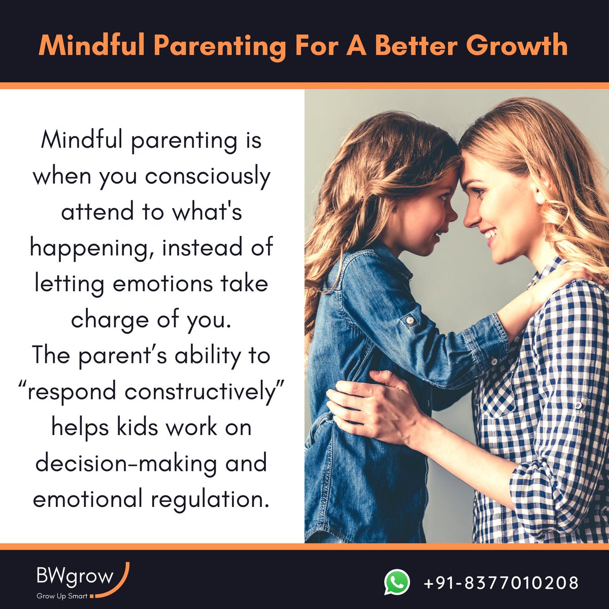 BW_grow's tweet photo. Mindful parenting means Listening, Emotional awareness and a nonjudgmental and compassionate attitude.
#family #children #dad #mom #momlife #happychildhood #happyparents #motherhood #fatherhood #empoweredparents #parentingexpert
#parenting #childgrowth #childcare #study #research https://t.co/gysMDISFSV