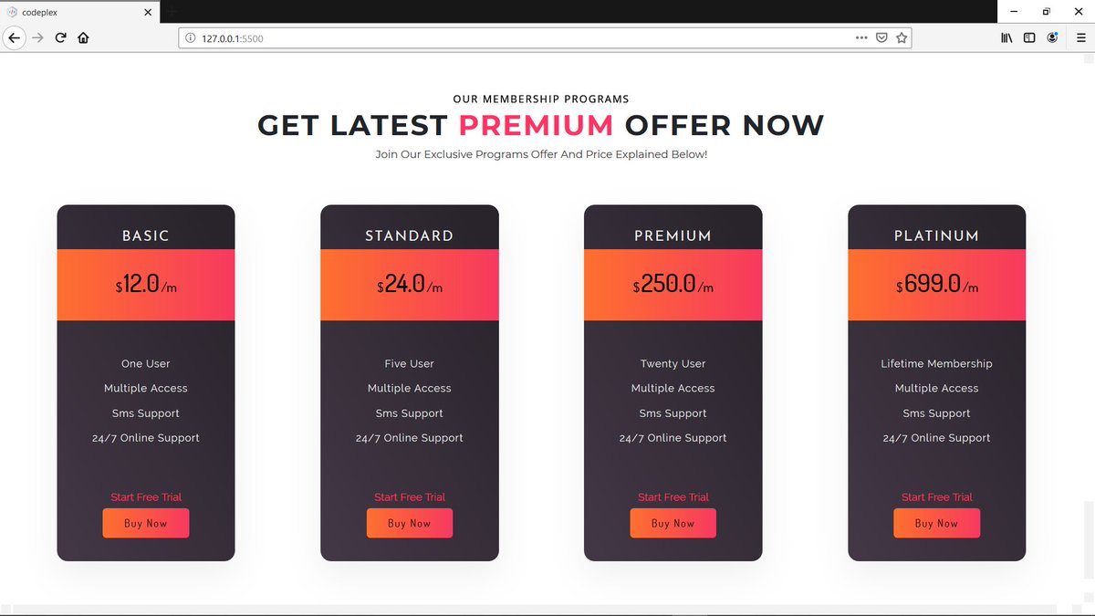 aman_react's tweet photo. so I designed this price card using #bootstrap4 #Webpack #webicons #codeplex #programming #100DaysOfCode #Day1 #CodeNewbie  hope you like it... https://t.co/4xt5yToQBI