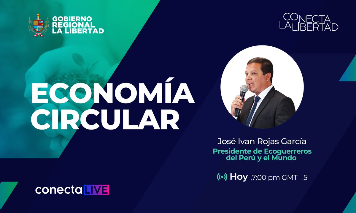 grplalibertad's tweet photo. HOY!🚨
#ConectaLive:Economía Circular donde nos acompañará José Ivan Rojas García, Presidente de Ecoguerreros del Perú y el Mundo♻
07:00 p.m. GMT-5
Transmisión en vivo por
Facebook: https://t.co/8JsH9eAKB9
Youtube: https://t.co/uSmQ9Byuhh
Inscripciones: https://t.co/maPzVe0Fbn https://t.co/YjfnY821Zl